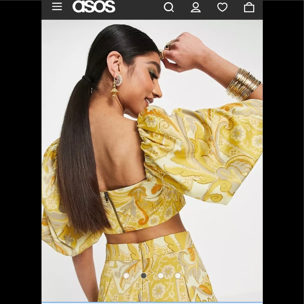 ASOS-drape off the shoulder crop top